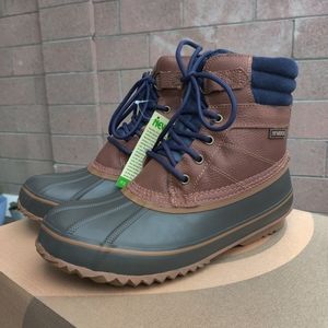 Men's Waterproof Brown and Gray Boots